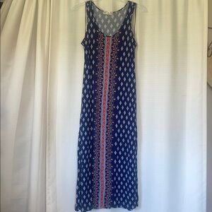 Pink Republic Navy  Patterned Maxi Dress